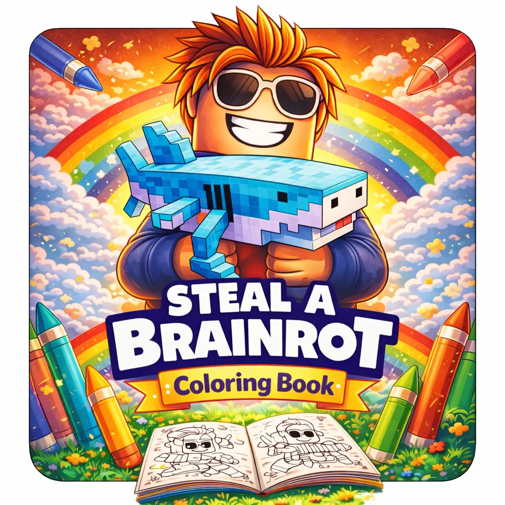 Steal a Brainrot – Printable Fun & Creative Kids Coloring Book